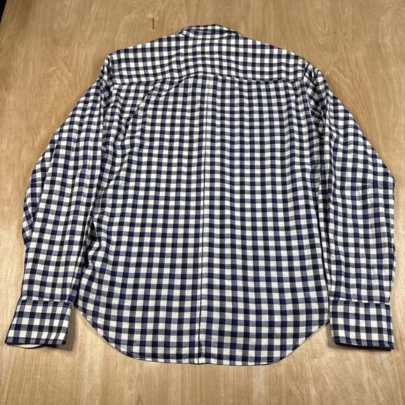 Rag & Bone Shirt Mens XL Blue White Check Long Sleeve Button Up - Picture 4 of 4